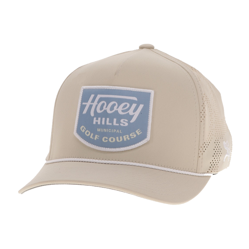 HOOEY Noonan 5-Panel Tan Trucker Hat w/ Patch