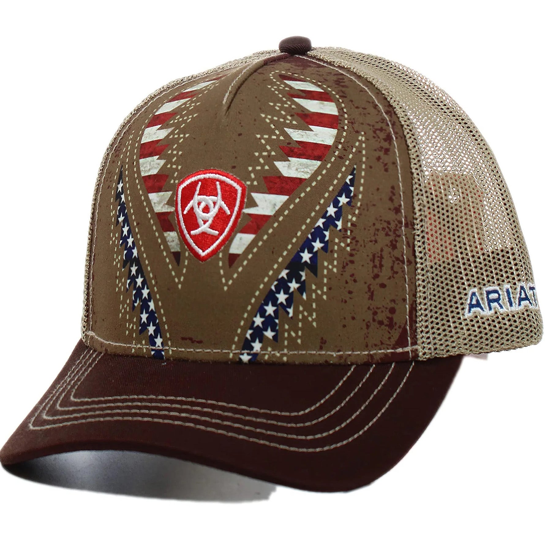 ARIAT American Flag Cap, Brown