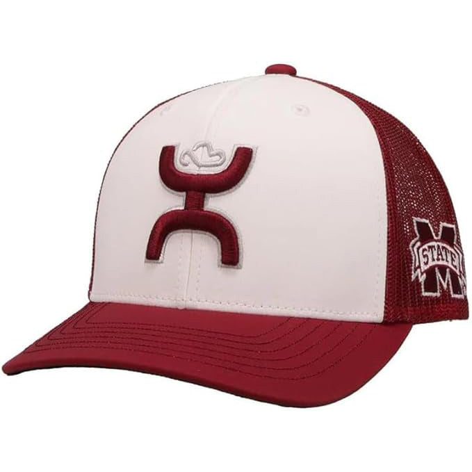 HOOEY Mississippi State Cap, Maroon/White