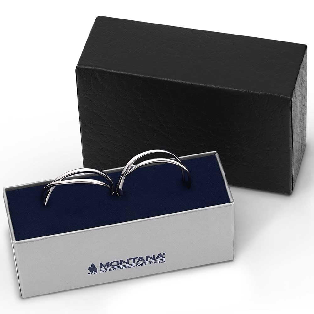 Montana Silversmiths Women's Daring Crossed Hoop Earrings