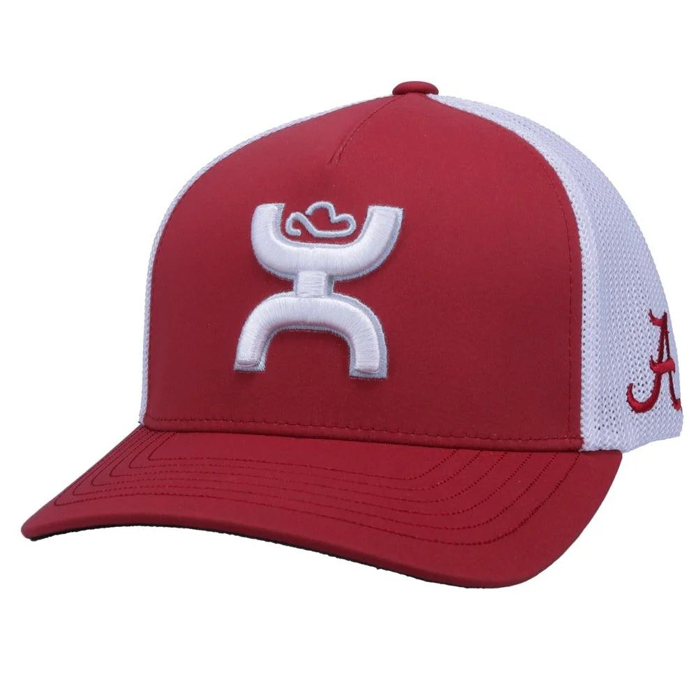 HOOEY University of Alabama Fitted Cap, Crimson/White, Small/Medium