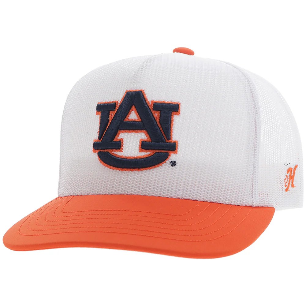 Hooey Auburn Univsity Snapback Hat, White/Orange