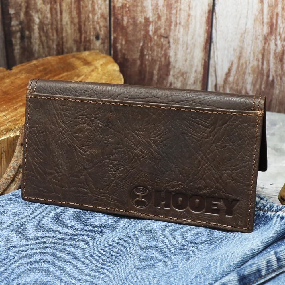 HOOEY Texican Texas Flag Inlay Rodeo Wallet (Brown/Red/White/Blue)