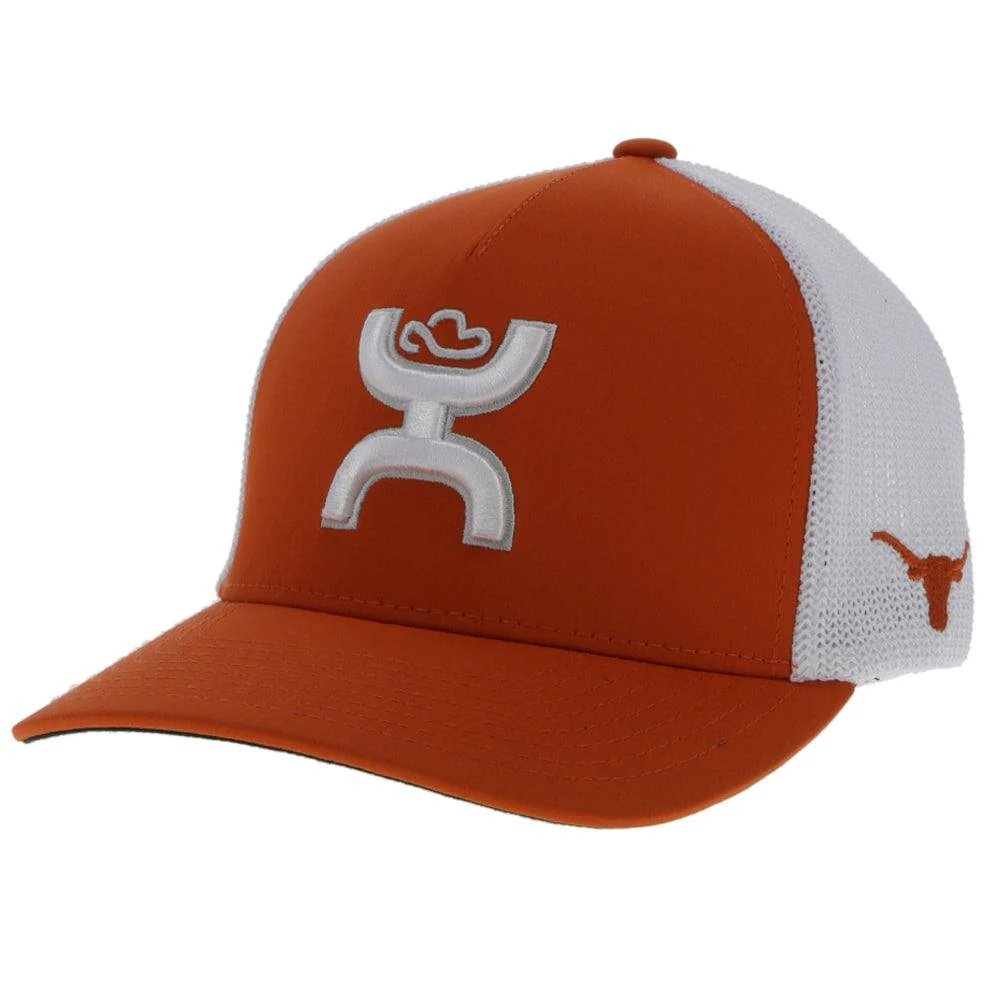 Hooey University of Texas Flexfit Hat, Orange/White