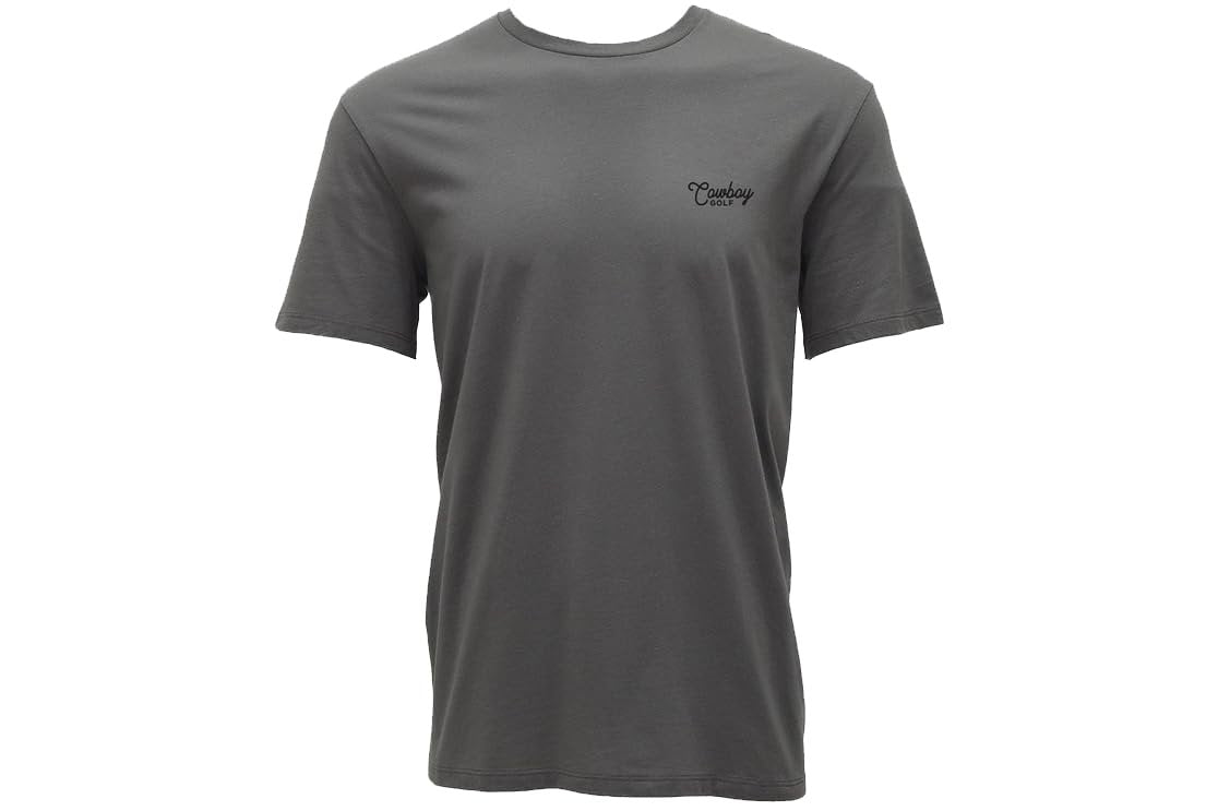 HOOEY Men's Easy Ridin' Grey Cowboy Golf T-Shirt - Grey