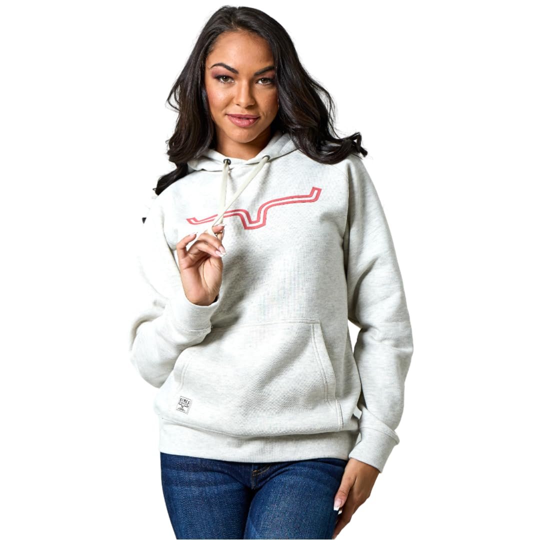 Kimes Ranch Women's Outlier Hoodie Horns Logo Applique Pouch Pocket