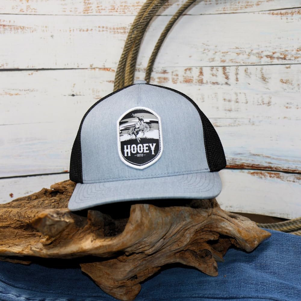 Hooey Cheyenne Bullrider Patch Grey Ball Cap – Flexfit S/M