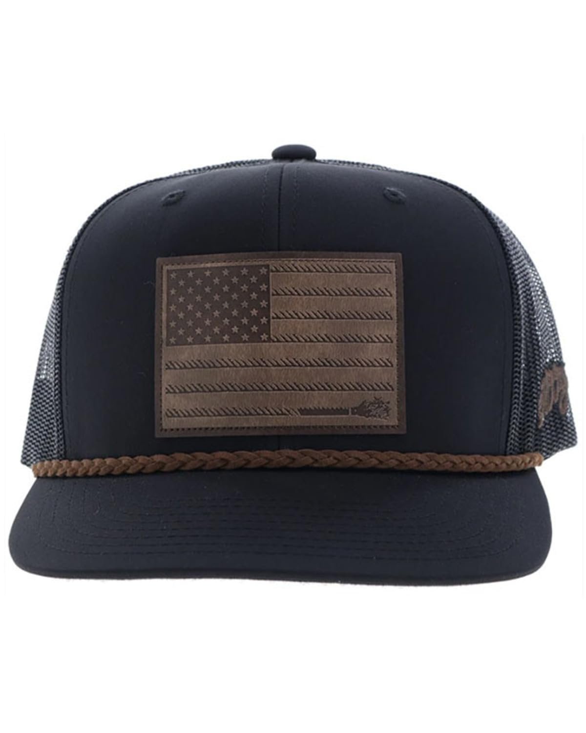 Hooey Liberty Roper Snapback Hat, Black