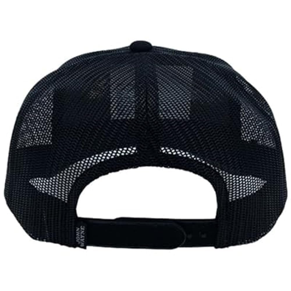 Hooey John Wayne 5-Panel Trucker Hat, Black/Gold
