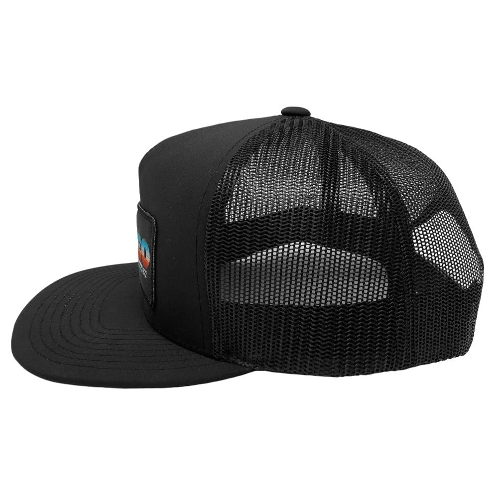Hooey "Rodeo" Snapback Trucker Mesh Back Hat, Black/Serape