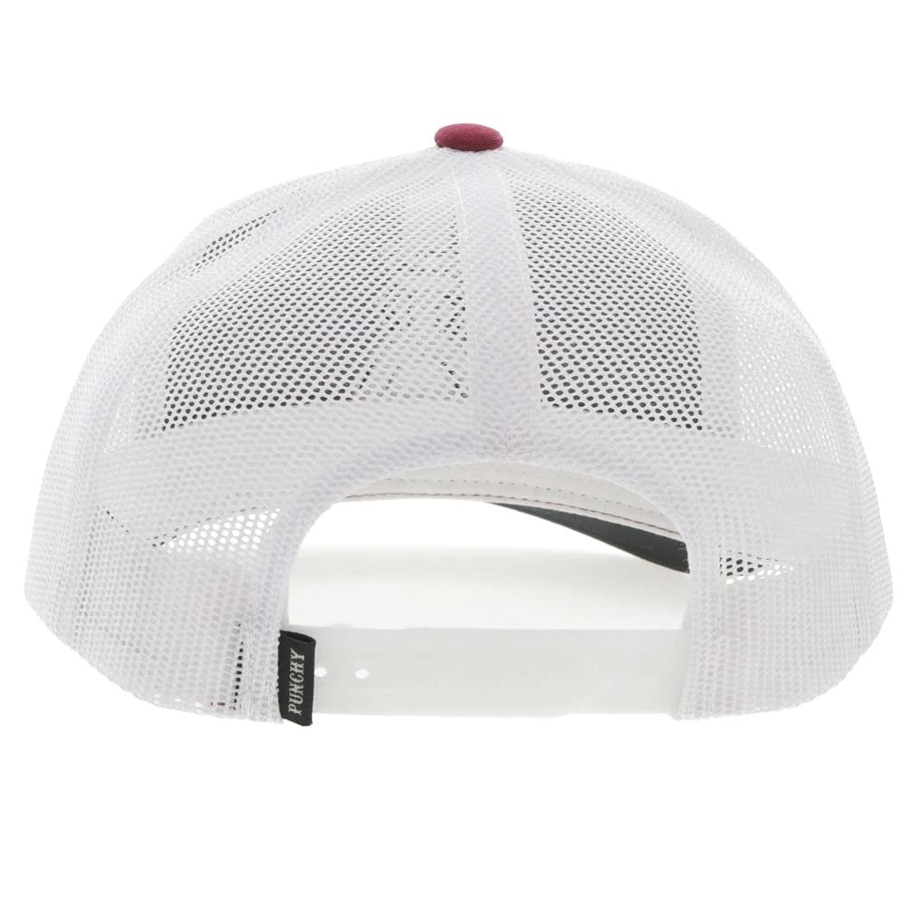 HOOEY Knox Punchy Adjustable Snapback Hat (Maroon/White)