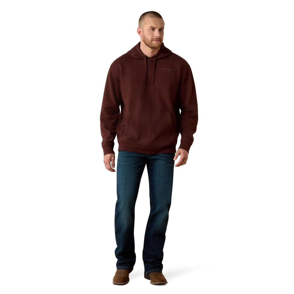 Ariat Men’s Shield Steerhead Hoodie – Brown