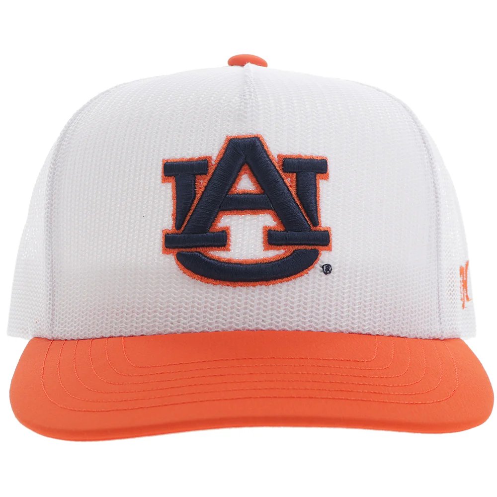 Hooey Auburn Univsity Snapback Hat, White/Orange