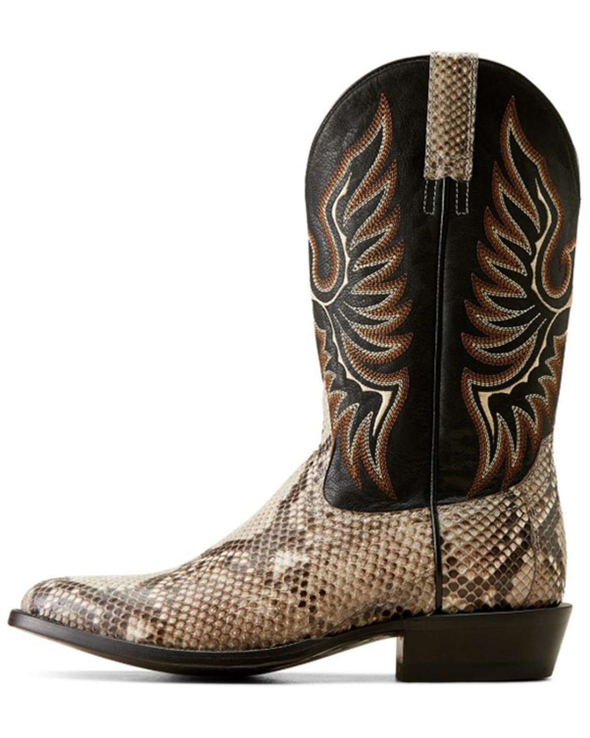 ARIAT Men's Slick Exotic Python Western Boot Round Toe, Natural Python/Luxe Black