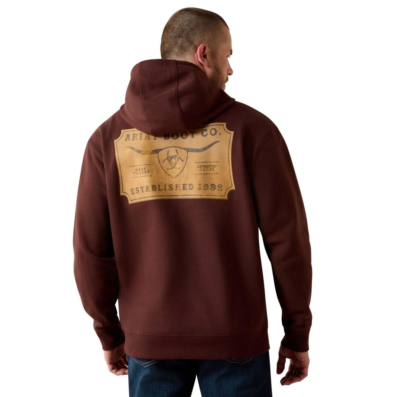Ariat Men’s Shield Steerhead Hoodie – Brown
