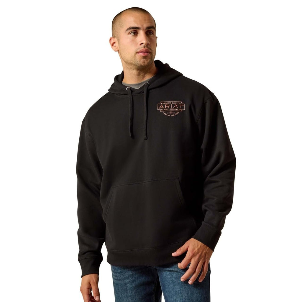 ARIAT Men's Southwest Simple Hoodie, Black