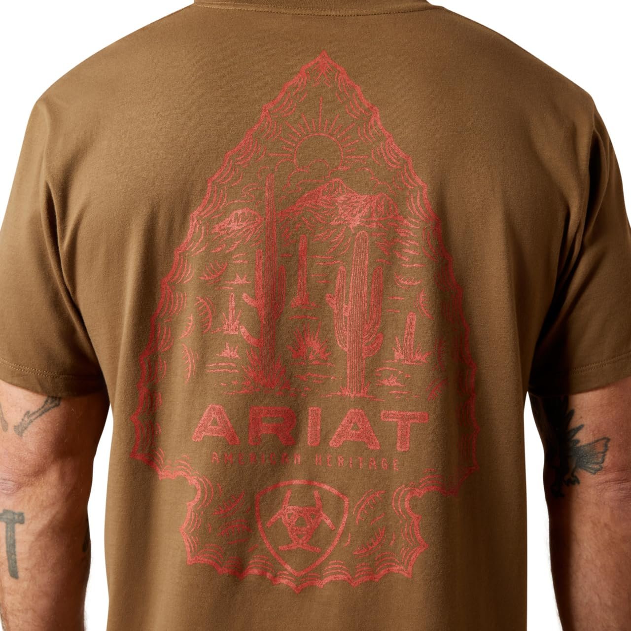 Ariat Men’s Stone Arrowhead T-Shirt – Teak