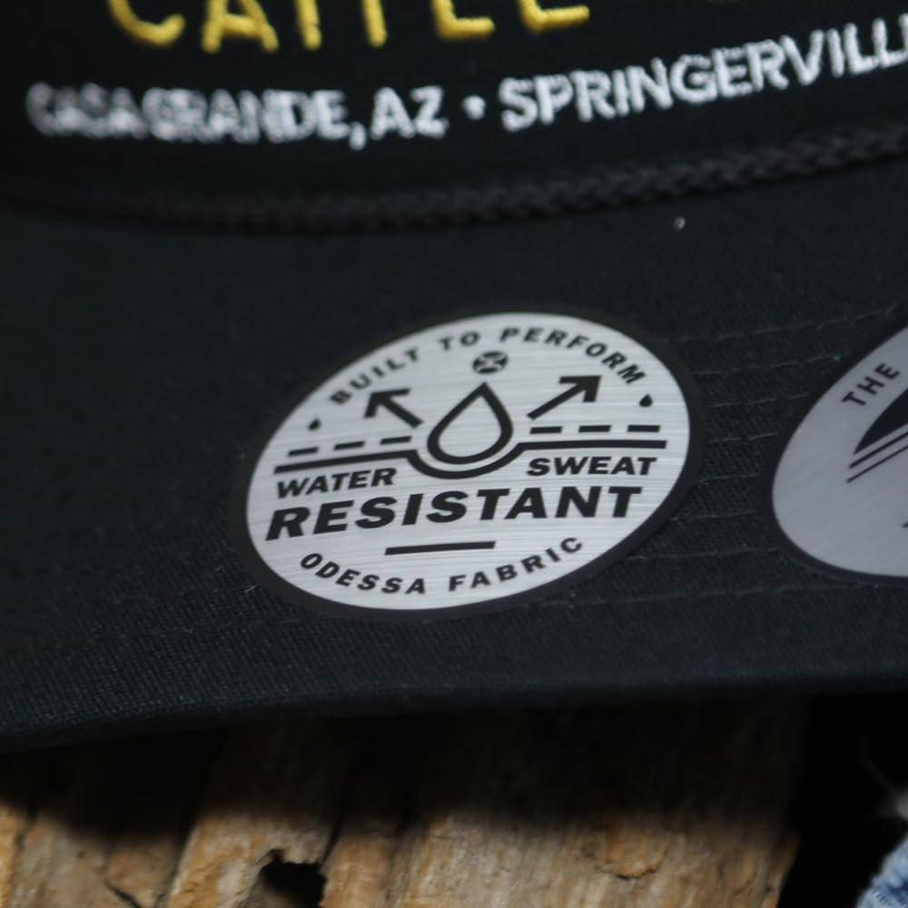 Hooey John Wayne 5-Panel Trucker Hat, Black/Gold