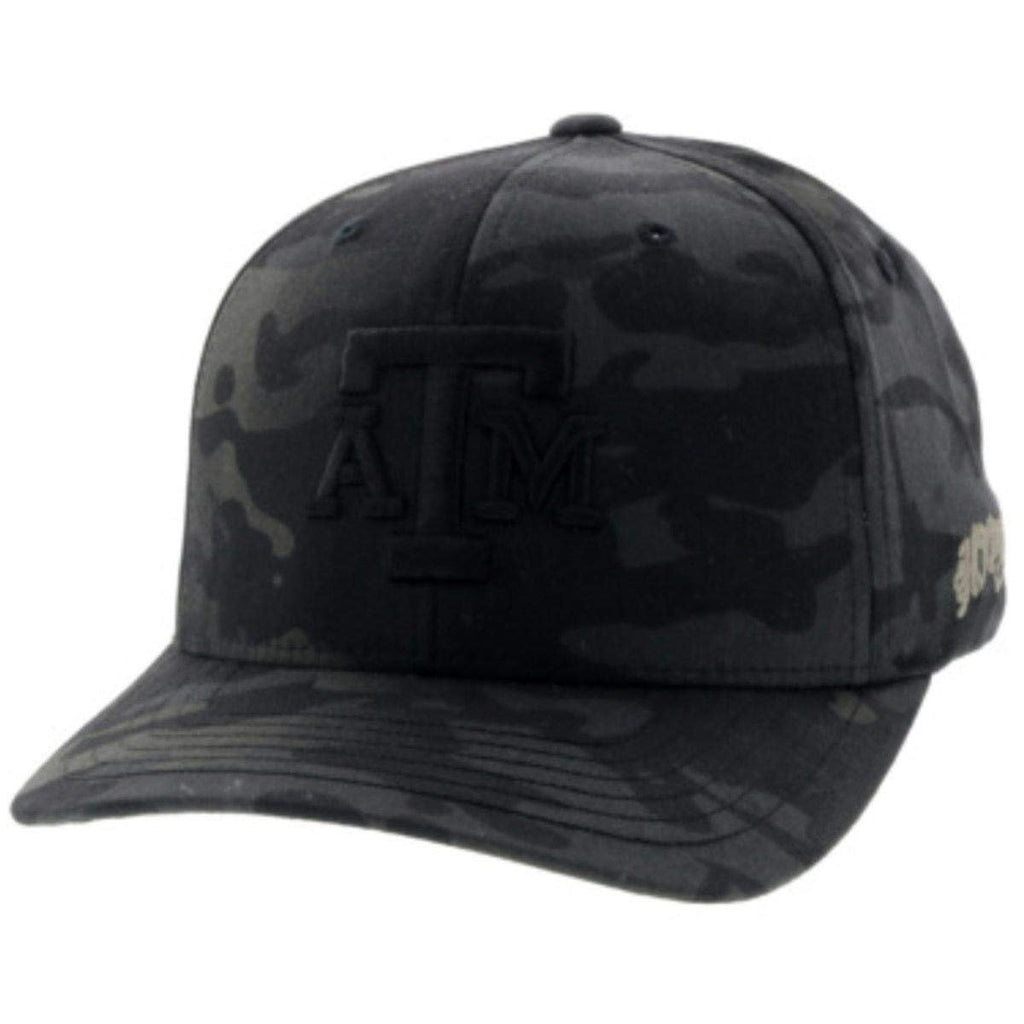 Hooey Texas A&M Flexfit Hat – Black Camo Aggies Cap