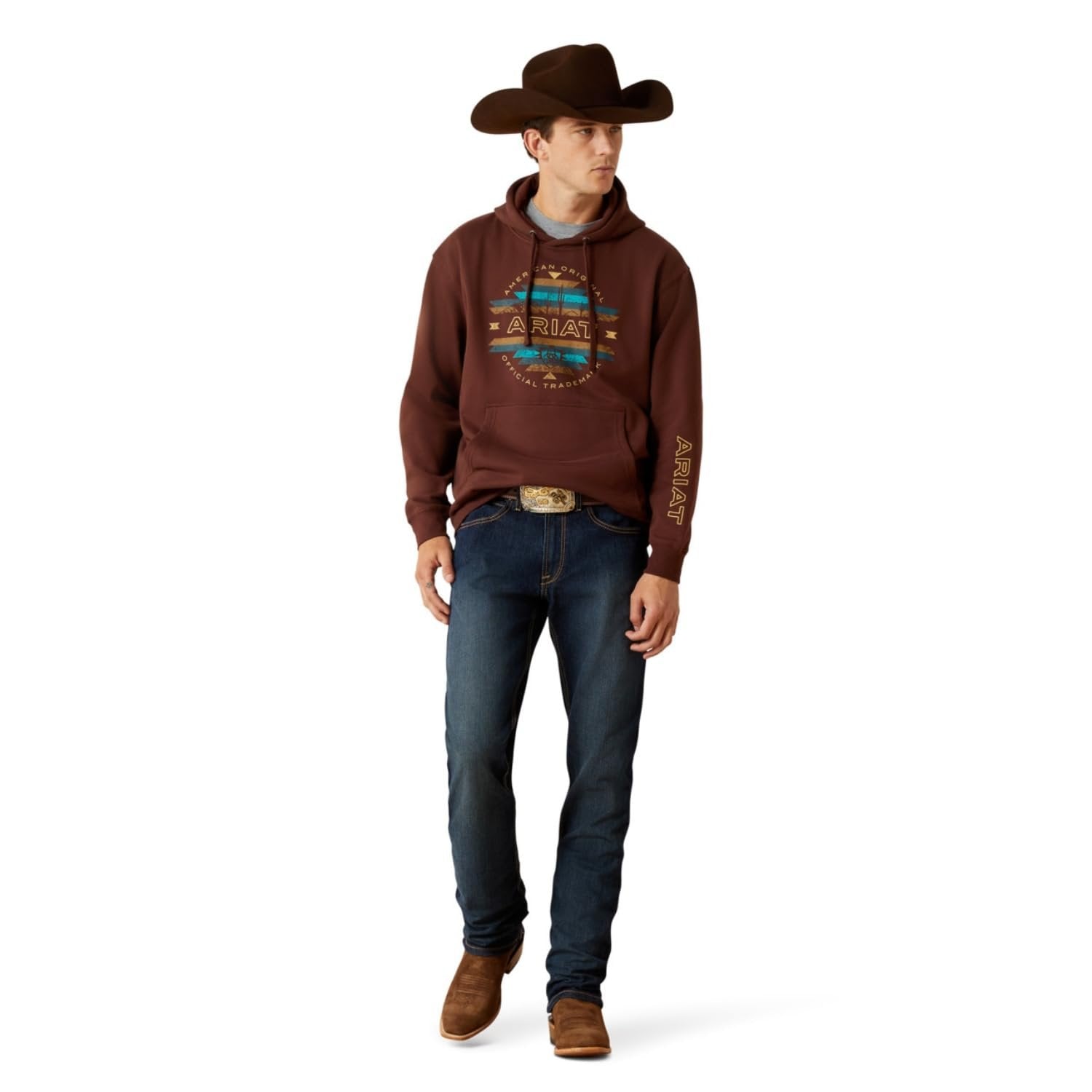 Ariat Men's Carlsbad Canyon Hoodie, Brown