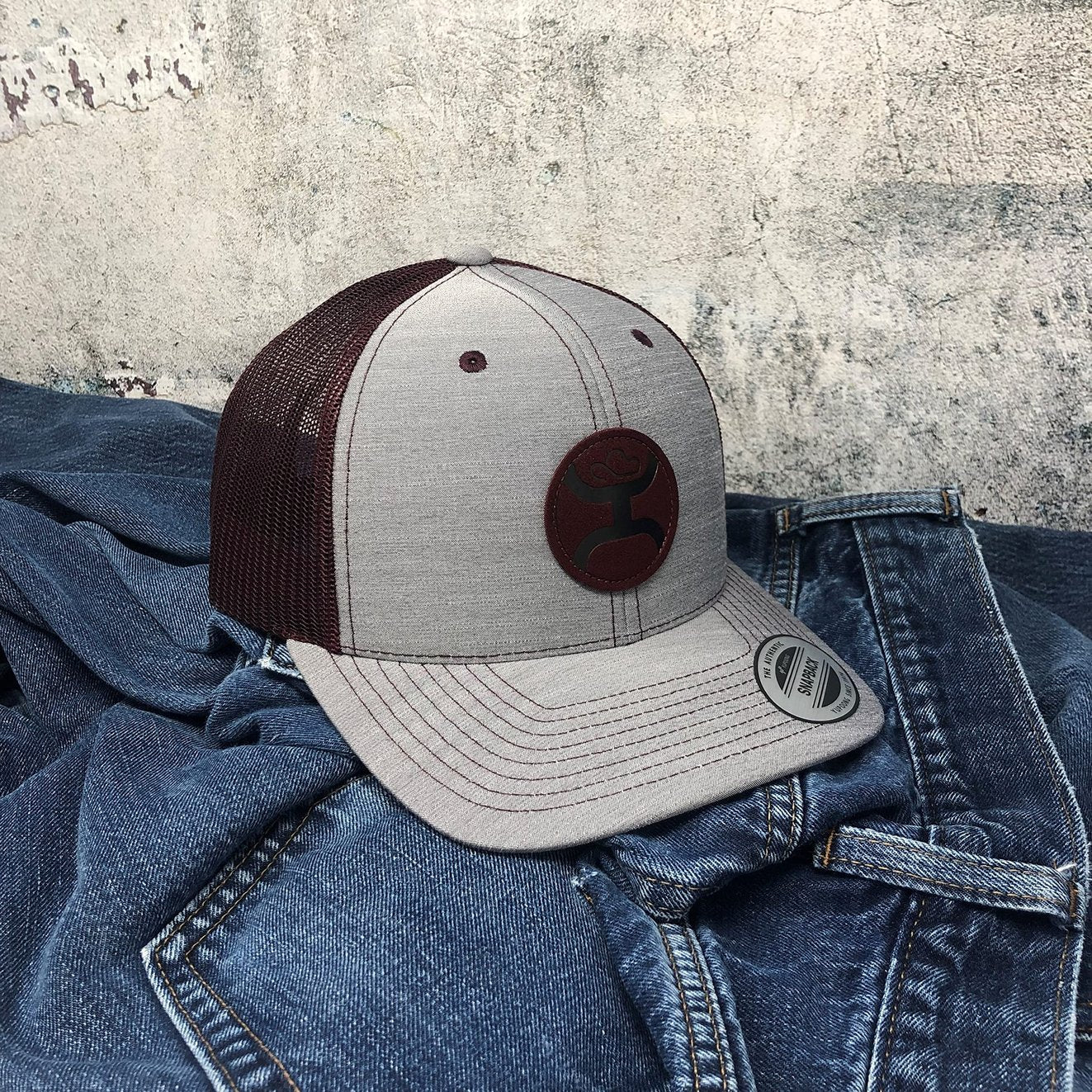 Hooey "Blush" Grey/Burgundy Snapback Cap