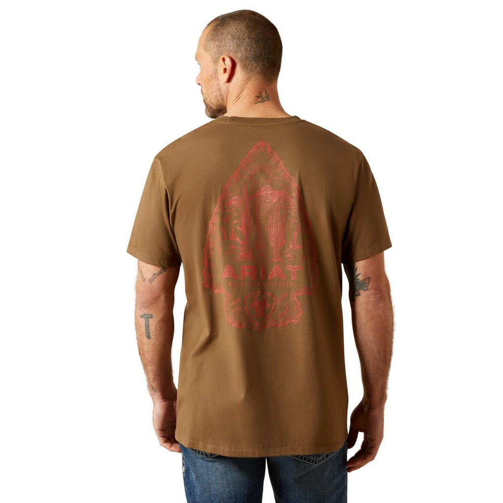 Ariat Men’s Stone Arrowhead T-Shirt – Teak