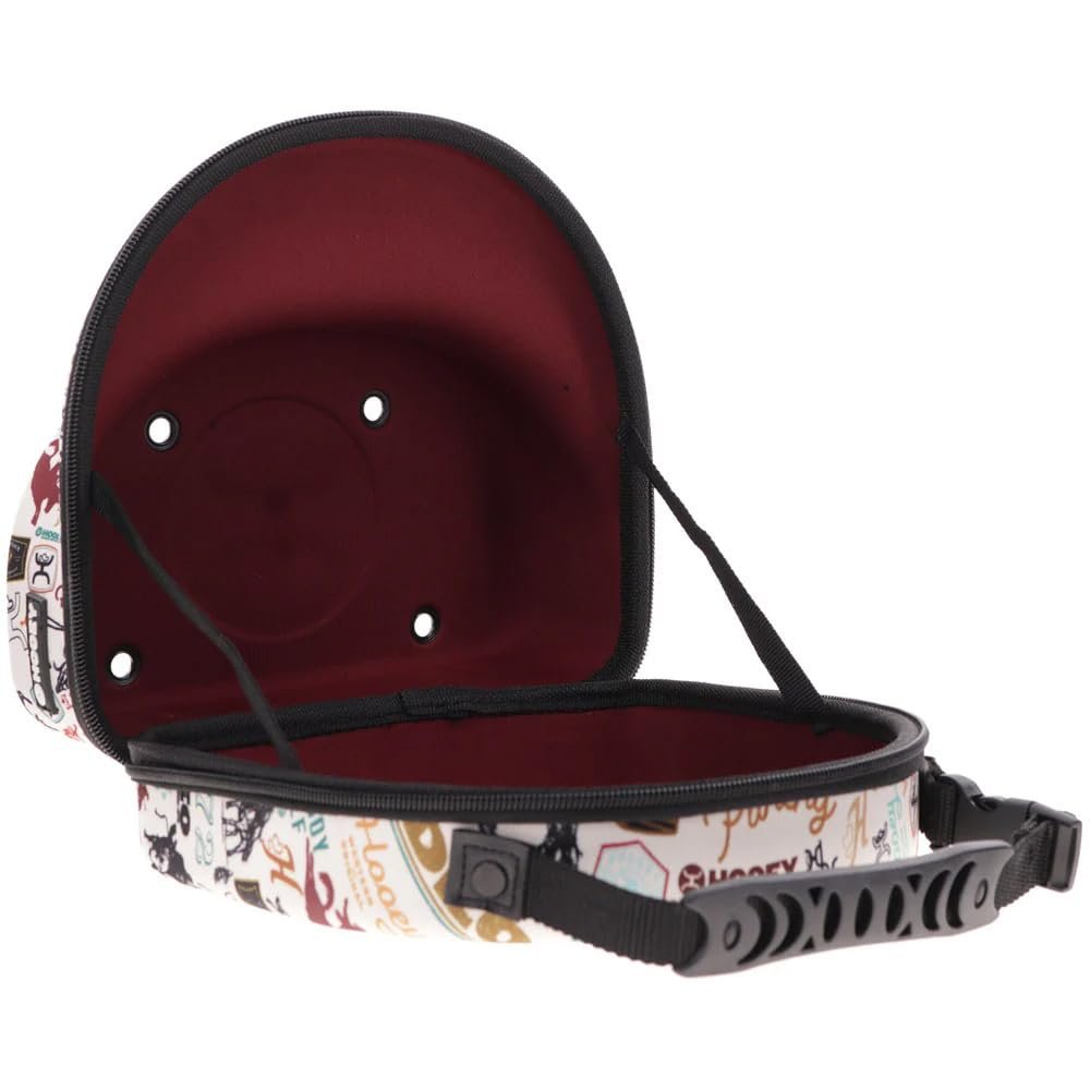 HOOEY Cap Carrier - Durable Hat Case, Cream Rodeo Print