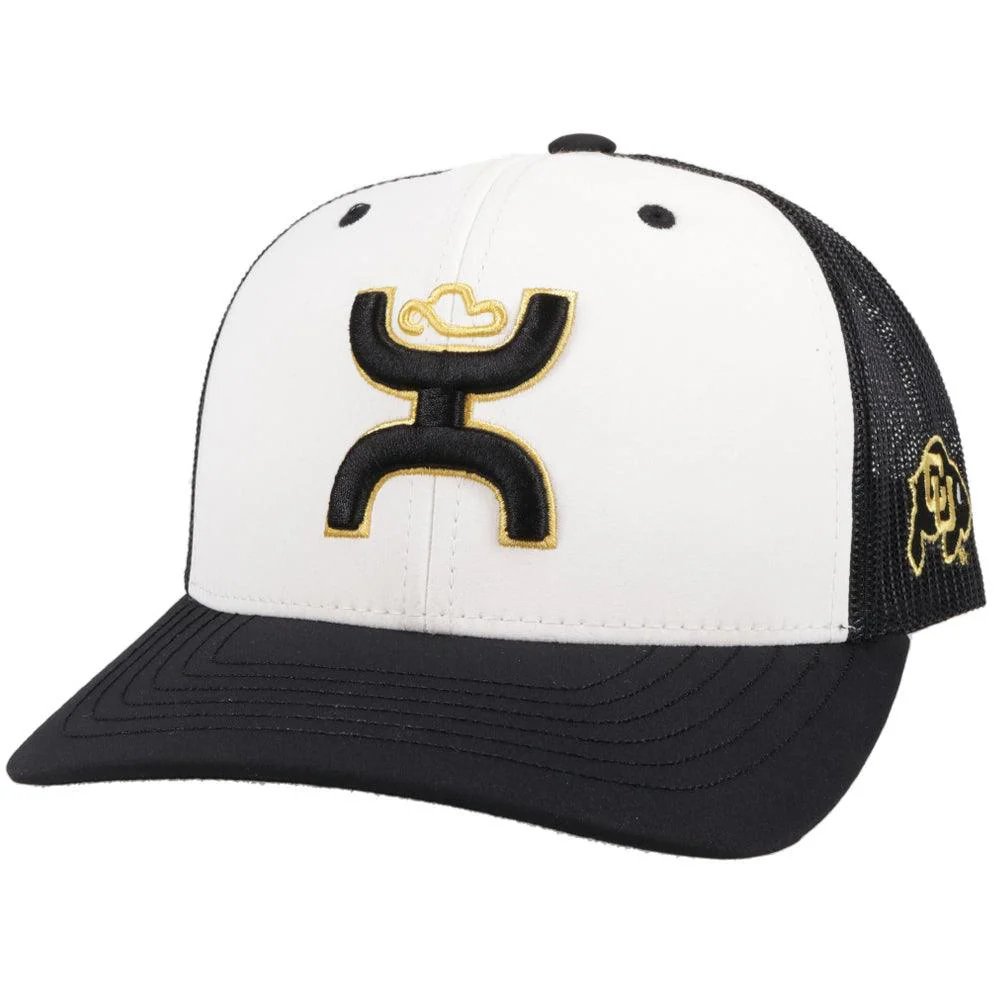 Hooey University of Colorado Snapback Hat, White/Black