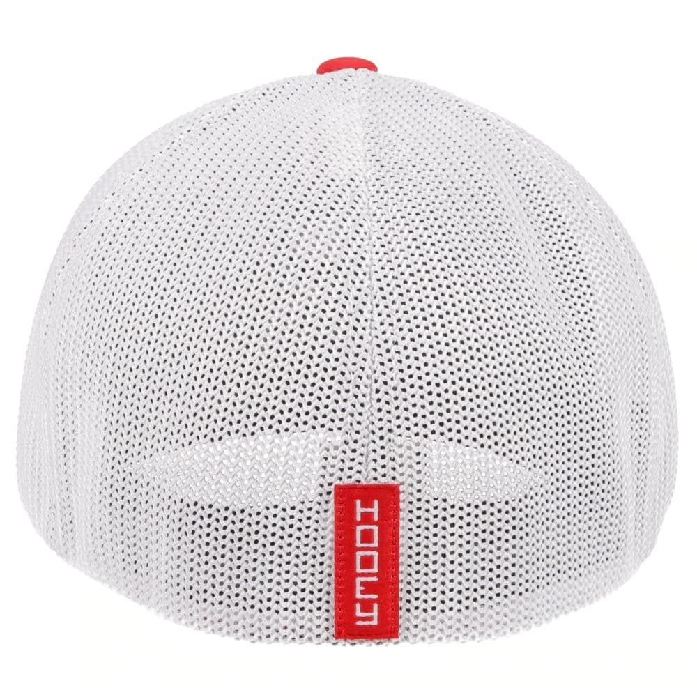 Hooey Mid Profile Fitted Trucker Cap in Red and White - Small/Medium