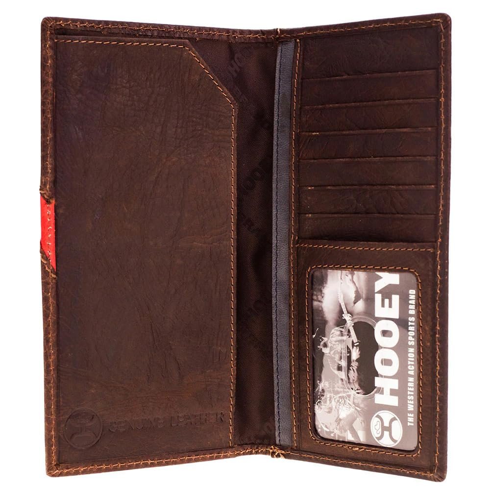 HOOEY Texican Texas Flag Inlay Rodeo Wallet (Brown/Red/White/Blue)