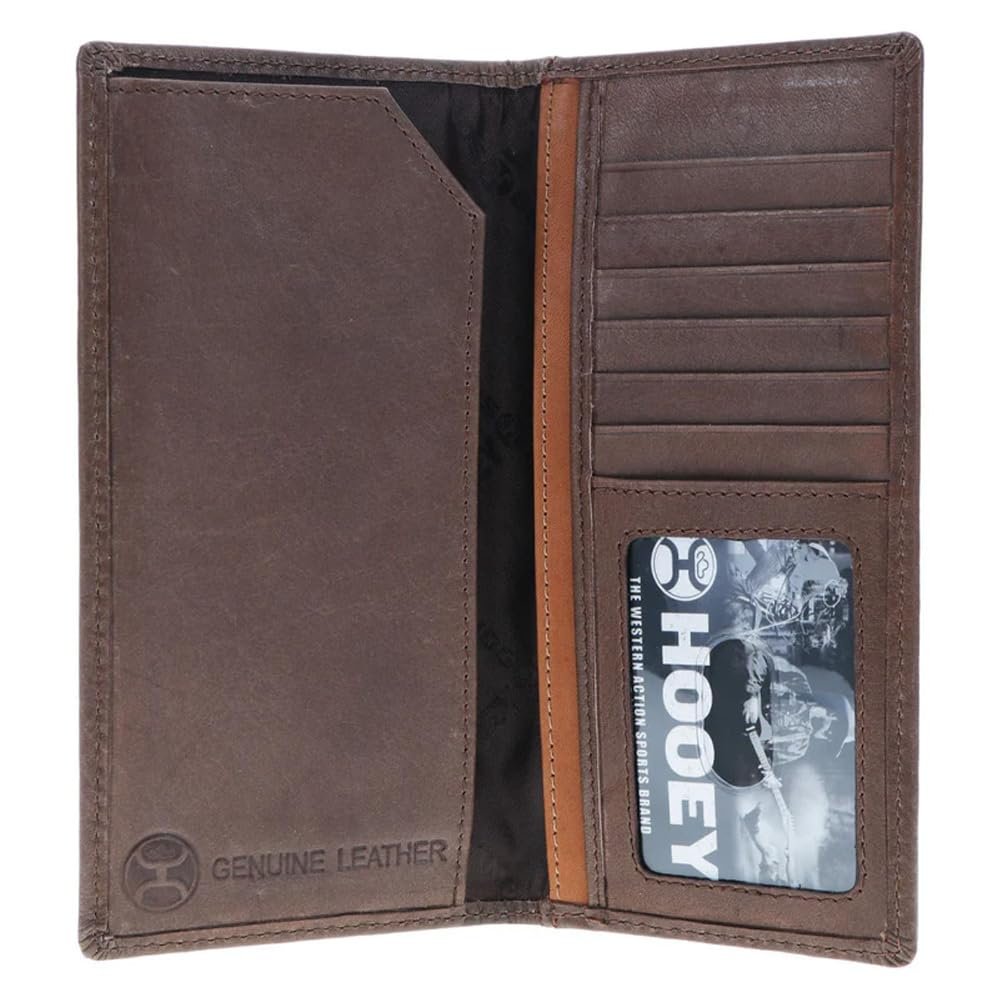 HOOEY "Hands Up Basketweave" Rodeo Wallet, Tan/Brown