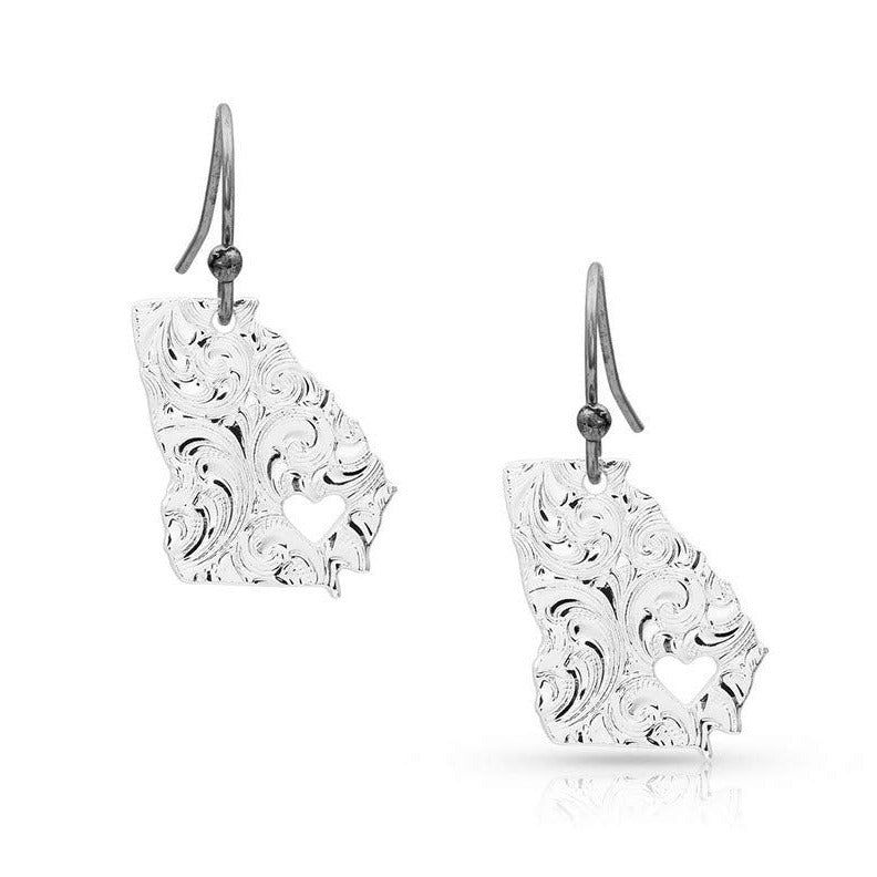 Montana Silversmiths Women's Heart in Georgia Earrings