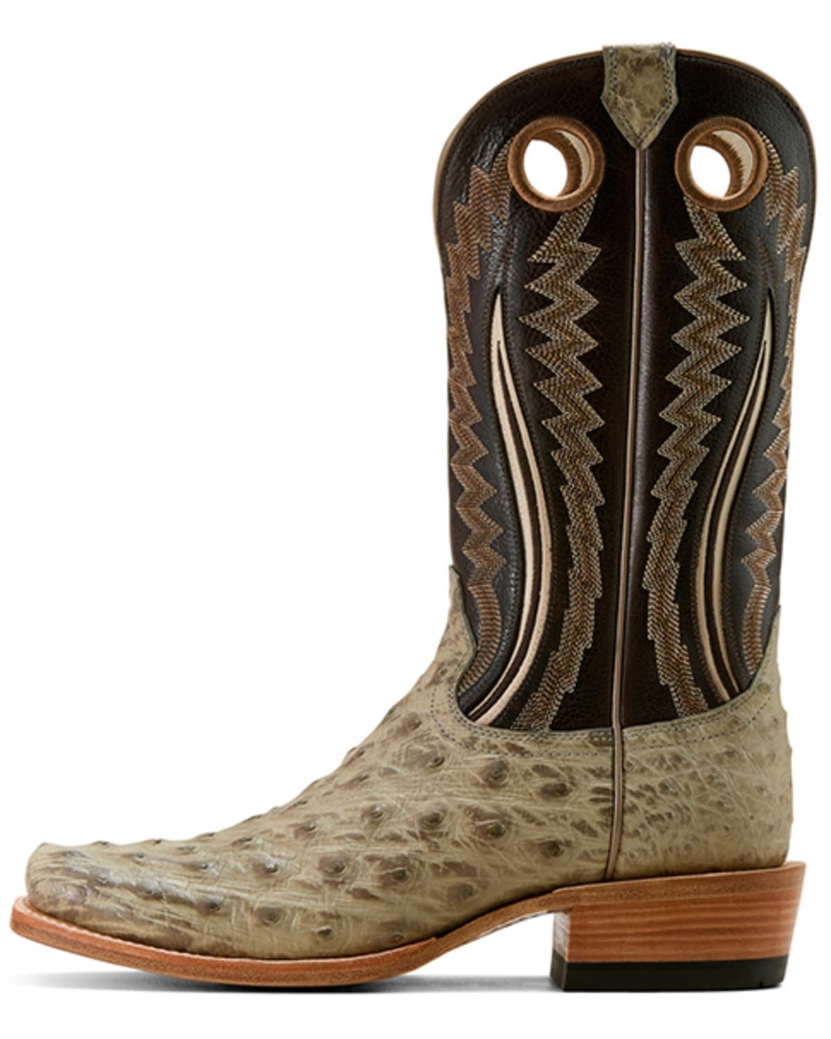 Ariat Men's Futurity Outlaw Narrow Cutter Toe Cowboy Boot - Platinum Full Quill Ostrich
