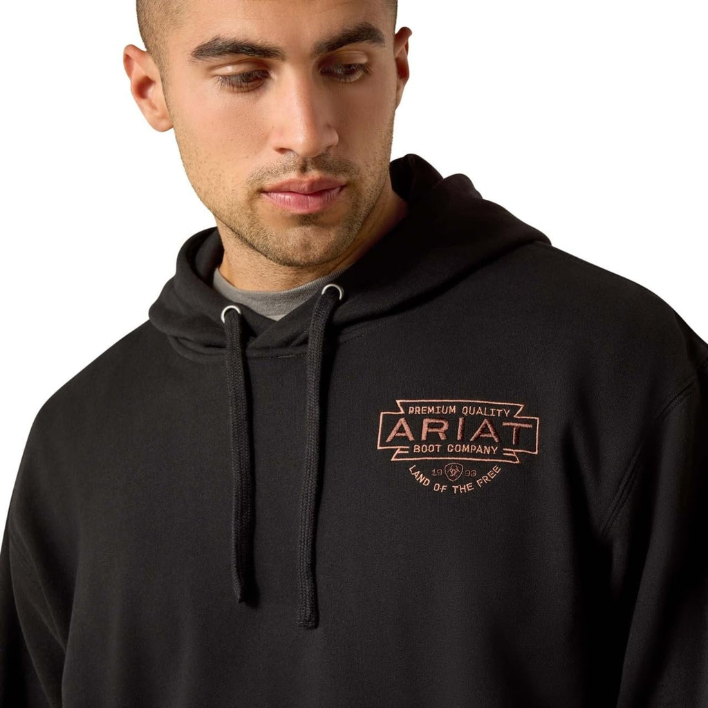 ARIAT Men's Southwest Simple Hoodie, Black