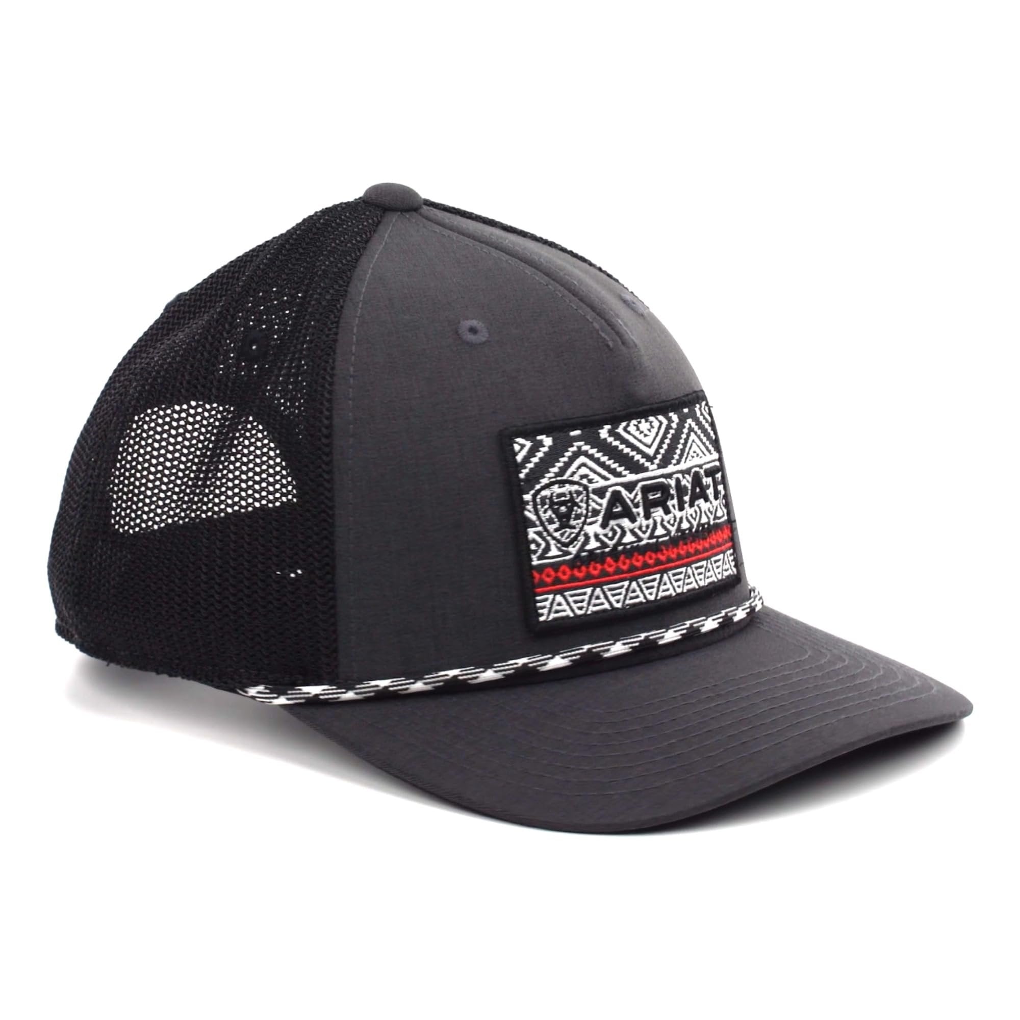 Ariat Southwestern Rope Snapback - Grey