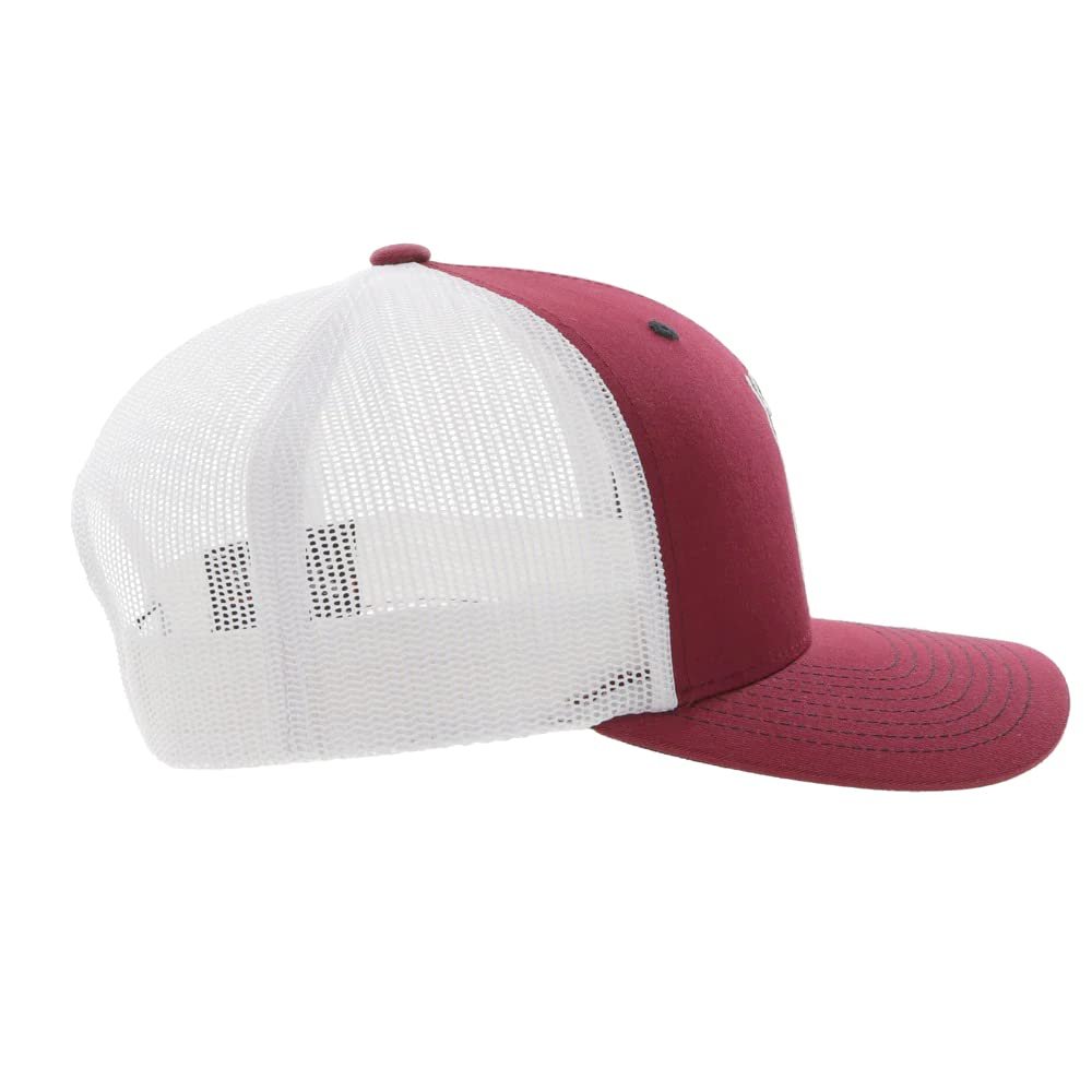 HOOEY Knox Punchy Adjustable Snapback Hat (Maroon/White)