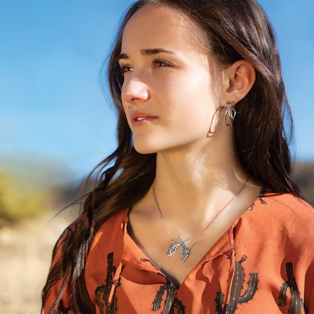 Montana Silversmiths Women's Daring Crossed Hoop Earrings