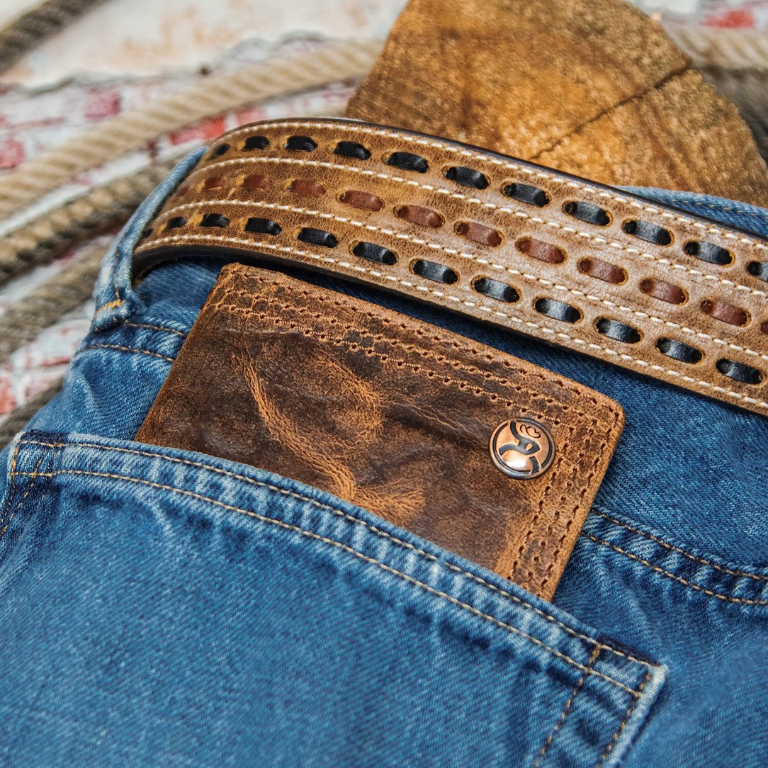 Hooey "Prime Time" Smooth Rodeo Wallet, Brown