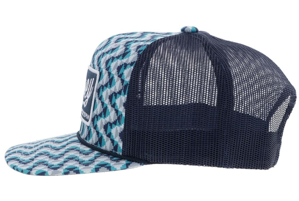 Hooey Lakota Turquoise Trucker Hat – Navy/White Patch, Snapback