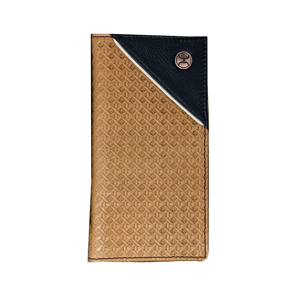 HOOEY Leather Western Rodeo Wallet (Basketweave - Black Corner)