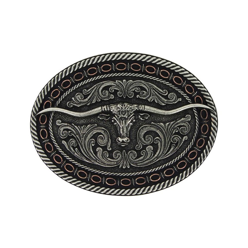 Montana Silversmiths Longhorn Attitude Western Belt Buckle