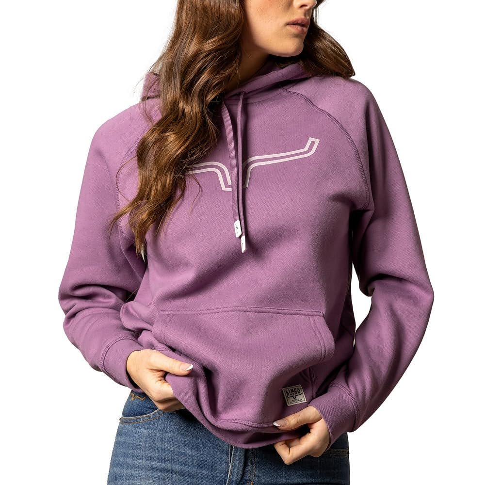 Kimes Ranch Women's Outlier Hoodie Horns Logo Applique Pouch Pocket