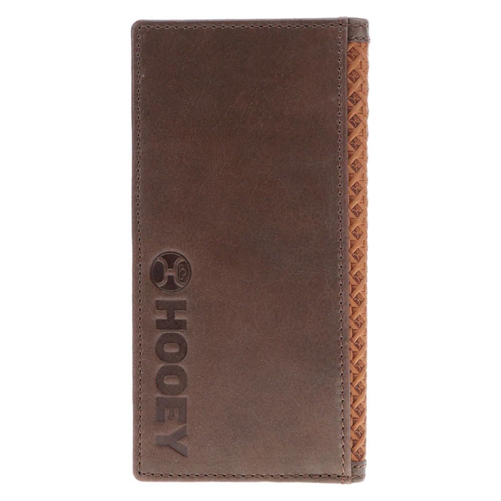 HOOEY "Hands Up Basketweave" Rodeo Wallet, Tan/Brown
