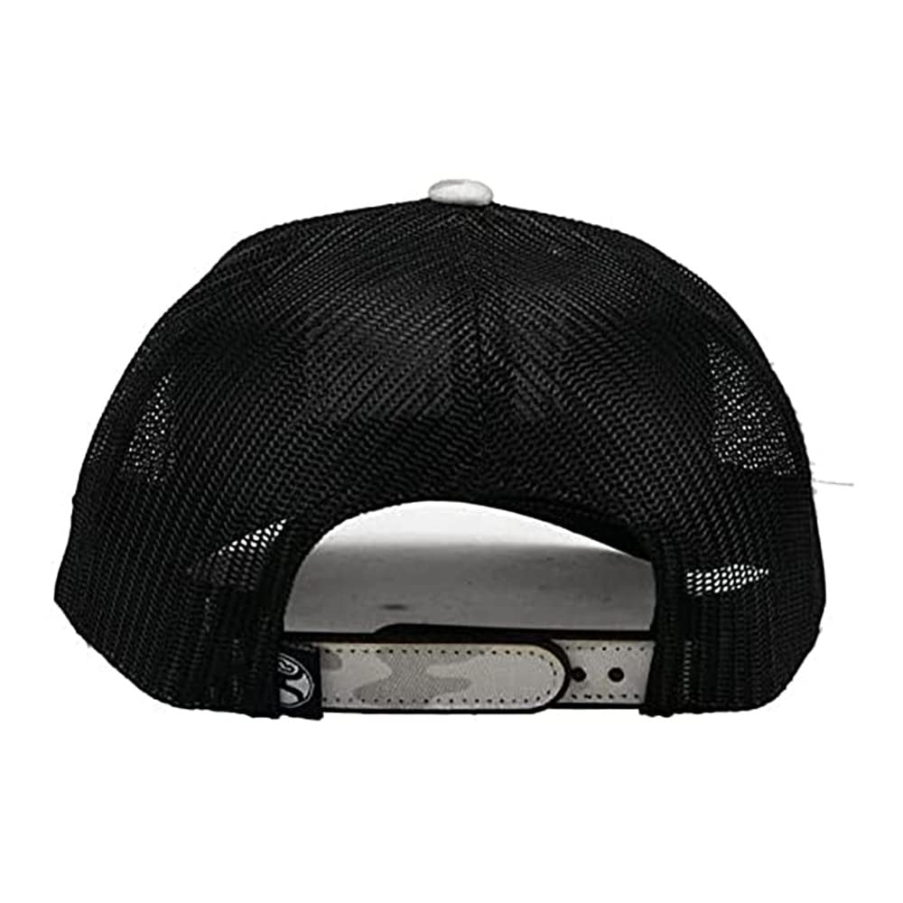 Hooey Liberty Roper Snapback Cap, White/Grey Camo