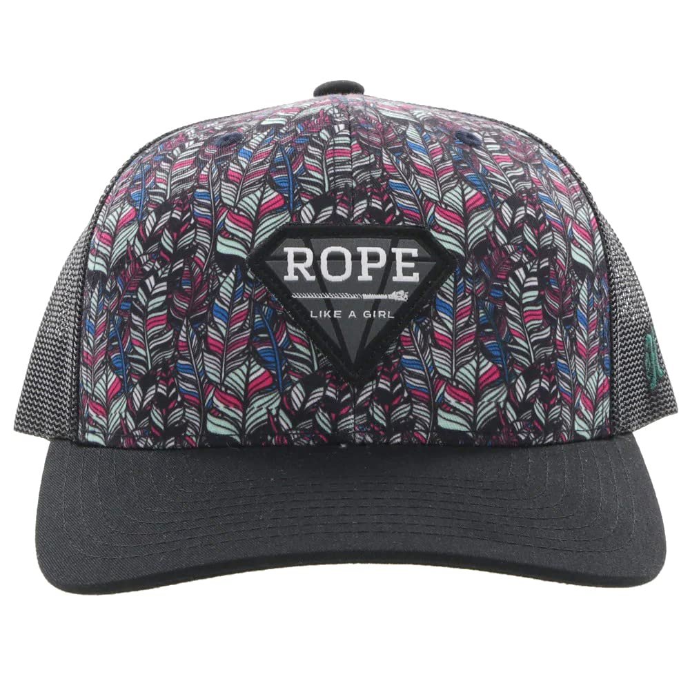 Hooey Rope Like a Girl Trucker Cap - Feather Pattern