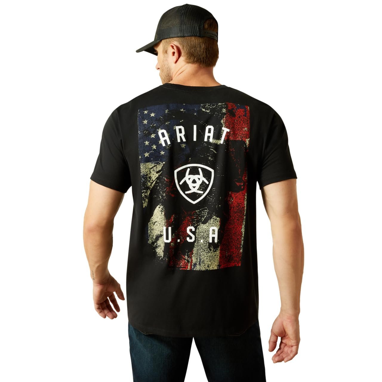 Ariat Men's Faded Bull T-Shirt, Black