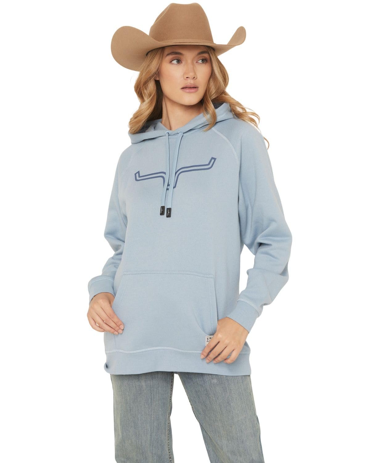 Kimes Ranch Women's Outlier Hoodie Horns Logo Applique Pouch Pocket