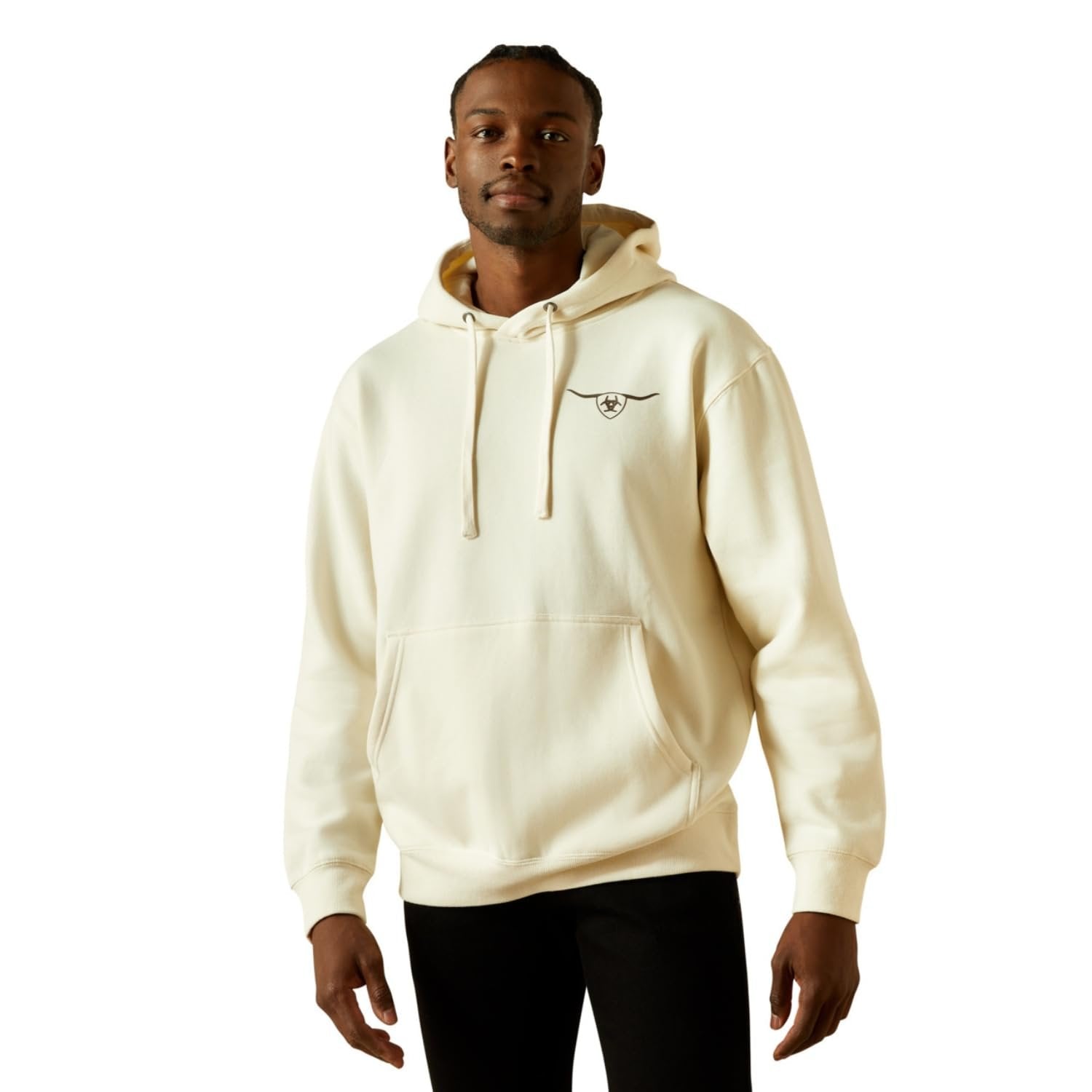 Ariat Men's Shield Steerhead Hoodie, Oatmeal