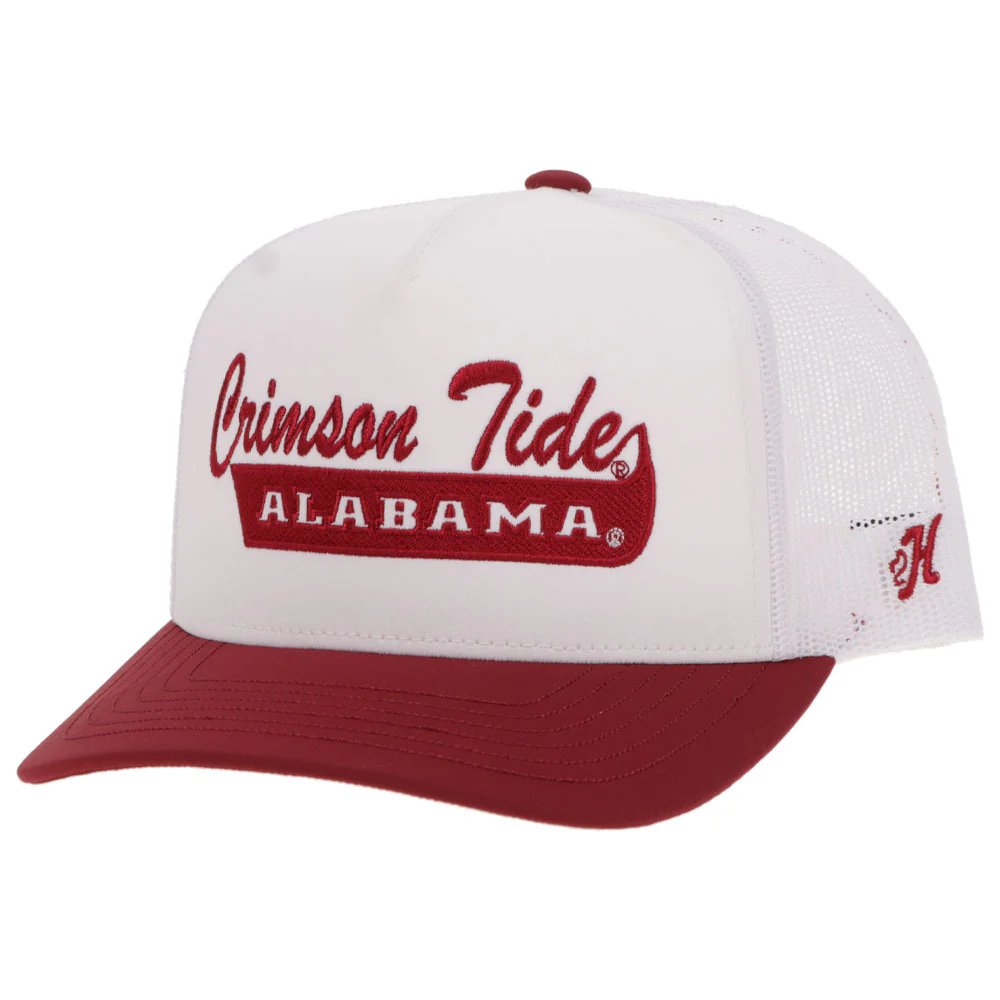 Hooey University of Alabama Snapback Hat, White/Crimson