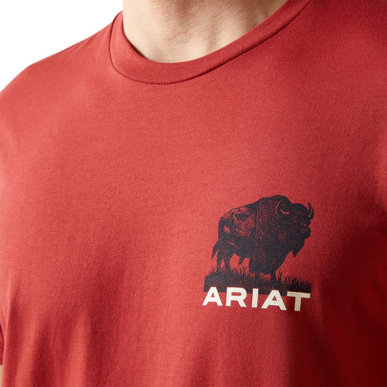 Ariat Men’s Buffalo Flag Graphic T-Shirt – Brick Red
